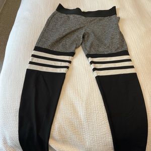 Bombshell black and grey thigh high sock leggings